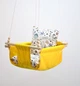 Детская качеля из дерева Infancy Динозавры подвесная желтая тканевая основа от 7 месяцев до 5 лет - изображение 3