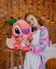 Мягкая плюшевая игрушка розовый Стич 45см розовый - изображение 6