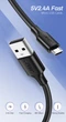 Кабель Ugreen US289 USB 2.0 to Micro Cable Nickel Plating 2A 2 м Black (60138) (6957303861385) - изображение 3