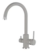 Кухонный смеситель Aquasanita Sabiaduo 2963 Argent 220 Серый - изображение 1