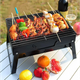 Складной барбекю гриль BBQ Grill черный, портативный мангал, жаропрочный из нержавеющей стали (ip100122) - изображение 1