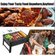 Складной барбекю гриль BBQ Grill черный, портативный мангал, жаропрочный из нержавеющей стали (ip100122) - изображение 3