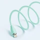 Кабель Baseus Jelly Liquid Silica Gel Fast Charging Data Cable USB to iP 2.4 A 2 m Green (CAGD000106) - зображення 5