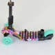 Детский трехколесный самокат Best Scooter 43702 Божья коровка 5 в 1 с сиденьем и родительской ручкой, с рисунком, Бирюзовый с цветами на розовом фоне - изображение 3