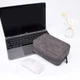 Чехол для зарядки, мышки и хаба из Эко-замши DDC для Macbook Air Pro Тёмно-серый (DDC-DY05) - изображение 5