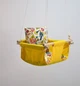 Детская качеля из дерева Infancy Яркие птицы подвесная желтая тканевая основа от 7 месяцев до 5 лет - изображение 3