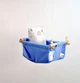 Детская качеля из дерева подвесная Infancy Радуга хлопковая голубая тканевая основа от 7 месяцев до 5 лет - изображение 2