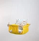 Детская качеля из дерева Infancy Зверята в лесу подвесная желтая тканевая основа от 7 месяцев до 5 лет - изображение 2