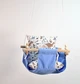 Детская качеля из дерева подвесная Infancy Динозаврик хлопковая голубая тканевая основа от 7 месяцев до 5 лет - изображение 5