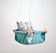 Детская качеля подвесная тканевая Infancy Пандочки из натурального дерева мятная основа от 7 месяцев до 5 лет - изображение 3