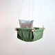 Детская качеля подвесная Infancy Белое перо из натурального дерева оливковая тканевая основа от 7 месяцев до 5 лет - изображение 5