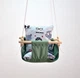 Детская качеля Infancy Совушки подвесная из натурального дерева оливковая тканевая основа от 7 месяцев до 5 лет - изображение 1