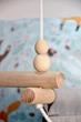 Детская качеля подвесная Infancy Зверята в лесу из натурального дерева серая основа от 7 месяцев до 5 лет - изображение 3