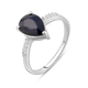 Серебряное кольцо с натуральным сапфиром 2.325ct, вес изделия 2,55 гр (2098102) - изображение 1