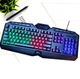 Проводная игровая USB клавиатура JEDEL K504 Мультимедийная c RGB подсветкой Black - изображение 1
