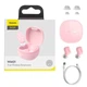 Наушники Bluetooth беспроводные Baseus WM01 вакуумные с микрофоном Pink - зображення 3