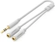 Кабель Ugreen AV134 3.5mm M-2x3.5mm F Audio Splitter 20см (White) (6769257) - зображення 2