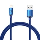Кабель Baseus Crystal Shine Series USB 2.0 to Lightning 12W Fast Charging 2.4A 2m Blue (CAJY000103) - изображение 1
