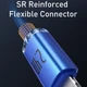 Кабель Baseus Crystal Shine Series USB 2.0 to Lightning 12W Fast Charging 2.4A 2m Blue (CAJY000103) - изображение 5