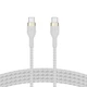 Кабель Belkin BRAIDED SILICONE USB-C - USB-C 1 м White (CAB011bt1MWH) - зображення 3