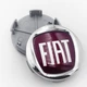 Колпачки (заглушки) в литые диски FIAT (Фиат) 60 мм Красный лого CountryMan Хром - изображение 2