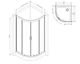 Кабина для душа AM.PM полукруглая двухдверная без поддона Gem 100x100x190см прозрачный витраж 5мм профиль черный W90UG-401-100BT - изображение 2