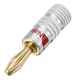 Штекер типа банан, акустический коннектор Nakamichi Banana Plug 4 мм Silver/Red (48510) - изображение 2