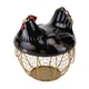 Фруктовниця металева з керамічною кришкою Курочка 21х24 см 18945-002 - зображення 1