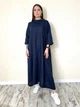 Льняна простора сукня темно-синя XL - linen island (132800) - зображення 1