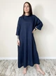 Льняна простора сукня темно-синя XL - linen island (132800) - зображення 4