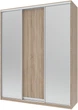 Шкаф купе Сити Лайт Doros Дуб сонома 1 ДСП / 2 Зеркала 180х60х225 см (44900030) - изображение 1