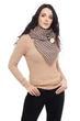 Шарф "Эдинбург" большой MyScarf теплый универсальный в коричневую клетку - изображение 2