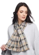 Шарф "Нью-Йорк" великий трендовий від MyScarf теплий жовто-сіра клітина жіноча - зображення 1