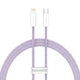 Кабель Baseus Dynamic Series Fast Charging USB-C to Lightning 20W 1m Purple (CALD000005) - изображение 1