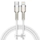 Кабель Baseus Cafule Series Metal USB-C to Lightning PD 20W 1m White (CATLJK-A02) - изображение 1