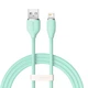 Кабель Baseus Jelly Liquid Silica Gel USB 2.0 to Lightning 12W 2.4A Fast Charging 2m Green (CAGD000106) - зображення 1