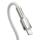 Кабель Baseus Cafule Series Metal USB-C to Lightning PD 20W 1m White (CATLJK-A02) - изображение 3