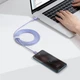 Кабель Baseus Crystal Shine Series Fast Charging USB-C to USB-C 100W 2m Purple (CAJY000705) - зображення 7