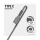 Кабель синхронізації ACCLAB AL-CBCOLOR-T1BK USB-A to Type-C 1.2 м Чорний (1283126518232) - зображення 3