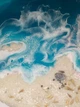 Картина эпоксидной смолой "Изумрудно-бирюзовое море " 35см - изображение 3