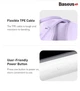 Павербанк Baseus Elf Digital Display 10000mAh 22.5W/5A Quick Charge для iPhone/Samsung/Xaomi/Huawei с кабелем Type-C/Lightning purple - изображение 3