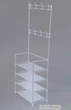 Стойка полка вешалка COSTWAY PRW 160×60×29 см з 4 полками белого цвета - изображение 3