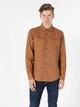 Рубашка хлопковая мужская Colin's CL1050210 S Caramel (8682240949237) - изображение 1