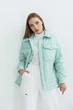 Жіноча демісезонна куртка з плащівки з утеплювачем синтепон Seventeen L-XL Бірюзовий (2000000176369) - изображение 7