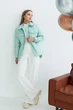 Жіноча демісезонна куртка з плащівки з утеплювачем синтепон Seventeen L-XL Бірюзовий (2000000176369) - изображение 6