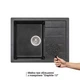 Кухонная мойка Lidz 650x500/200 GRF-13 (LIDZGRF13650500200) - изображение 3