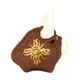 Фігурка гіпсова Netsuke Бичок Білі ріжки Золоте сонце Ручний Розпис 5,5x5,7x4 см Коричневий (25534) - изображение 2