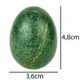 Фігурка Яйце Натуральний Камінь 4,8х3,6х3,6 см Зелений (13095) - зображення 3
