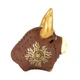 Фигурка гипсовая Netsuke Бычок Золотые рожки Золотое солнце Ручная Роспись 5,5x5,7x4 см Коричневый (25509) - изображение 3