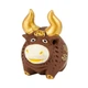 Фигурка гипсовая Netsuke Бычок Золотые рожки Золотое солнце Ручная Роспись 5,5x5,7x4 см Коричневый (25509) - изображение 9